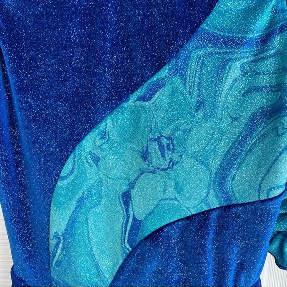 NWT Vintage Jerry’s South Seas Velvet Skating Dress w/ Matching Velvet Scrunchie - Picture 4 of 10